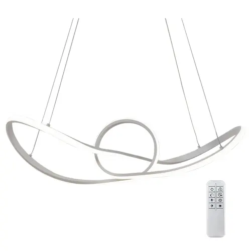 LAMPARA COLGANTE CREPUSCULO STYLE 42W 71X28CM C/CONTROL COLOR BLANCO REF. S-01C3-B MARCA LUCERNA
