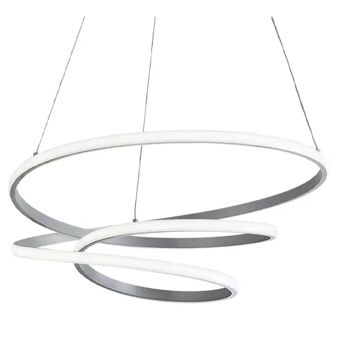 LAMPARA COLGANTE SATURNO STYLE 40W 52 X 48 CM C/CONTROL COLOR PLATA REF. S-05C1-P MARCA LUCERNA