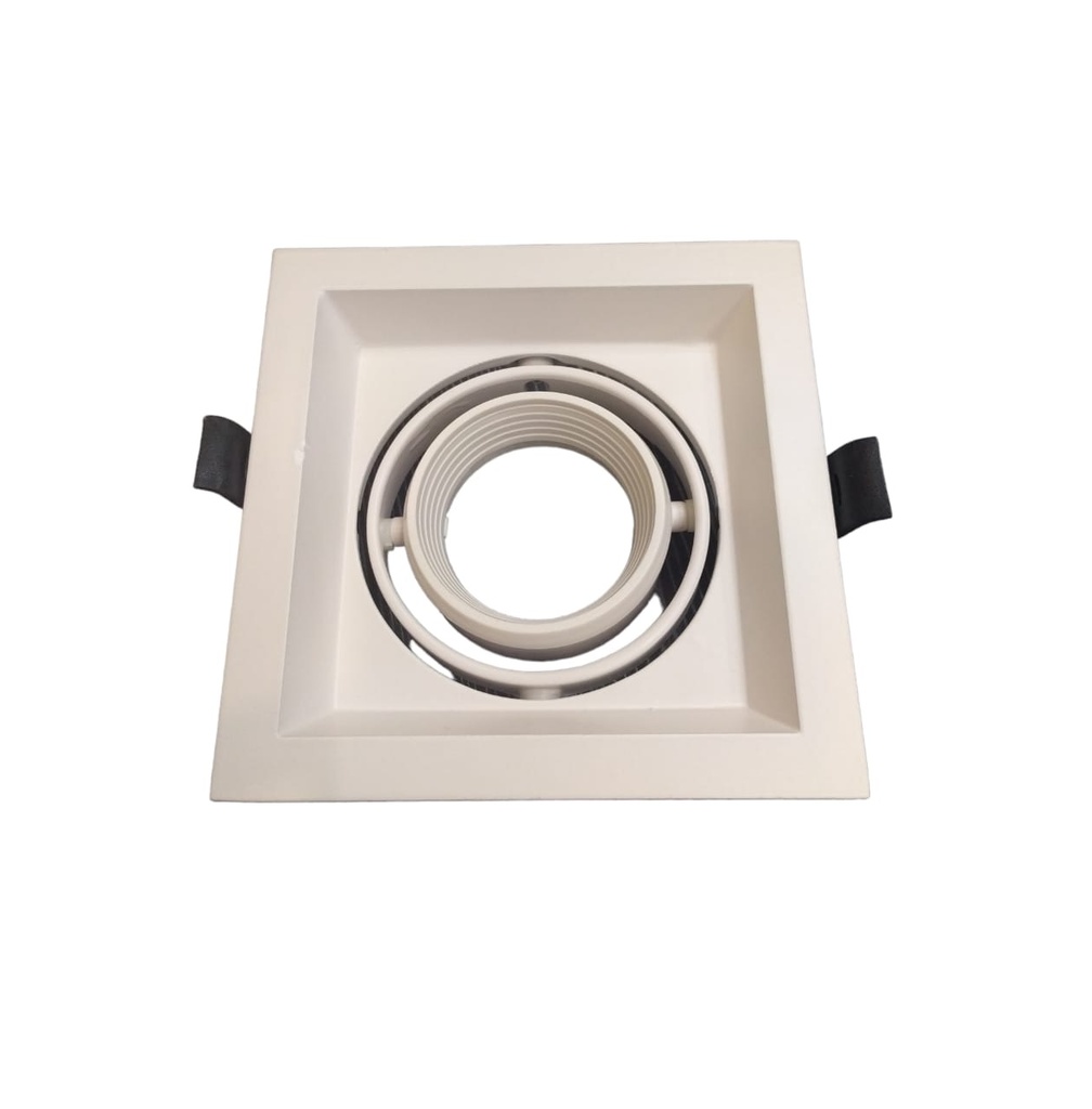LAMPARA SPOT CUADRADO 4.5" 8.5 CM X 8.5 CM PARA MR16 / GU10 COLOR BLANCO REF. LUM-324 MARCA LUMIND