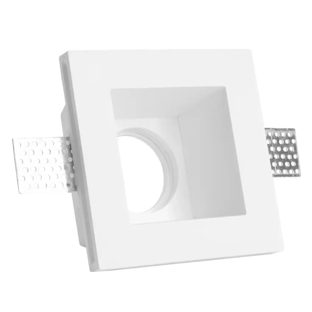 LAMPARA SPOT CUADRADO 5" 12 CM X 12 CM PARA MR16 / GU10 COLOR BLANCO REF. LUM-564 MARCA LUMIND