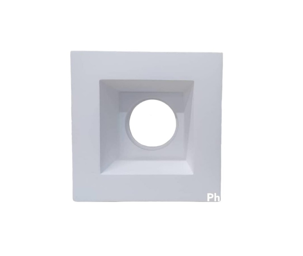 LAMPARA SPOT CUADRADO 5" 12 CM X 12 CM PARA MR16 / GU10 COLOR BLANCO REF. LUM-564 MARCA LUMIND