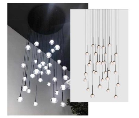 LAMPARA COLGANTE HADAR 80W 3000K 100-240V IP20 COLOR NEGROREF. LUM-1050 MARCA LUMIND