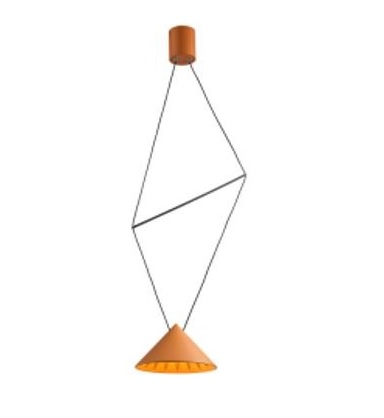 LAMPARA COLGANTE CAPELLA 12W 3000K 100-240V IP20 COLOR NARANJA REF. LUM-1052 MARCA LUMIND