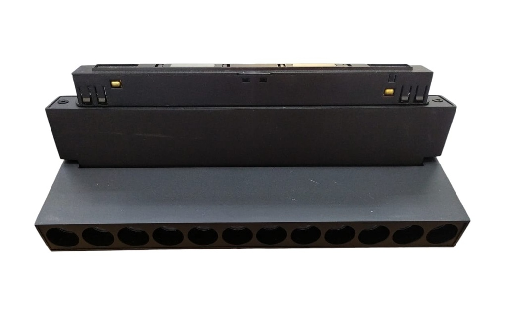 LAMPAR LED LINEAL MULTISPOT ORIENT. 12W 48V 4000K 22 X11X2.2CM NEGRO P/RIEL MAGNET.LUM-1290-1 LUMIND