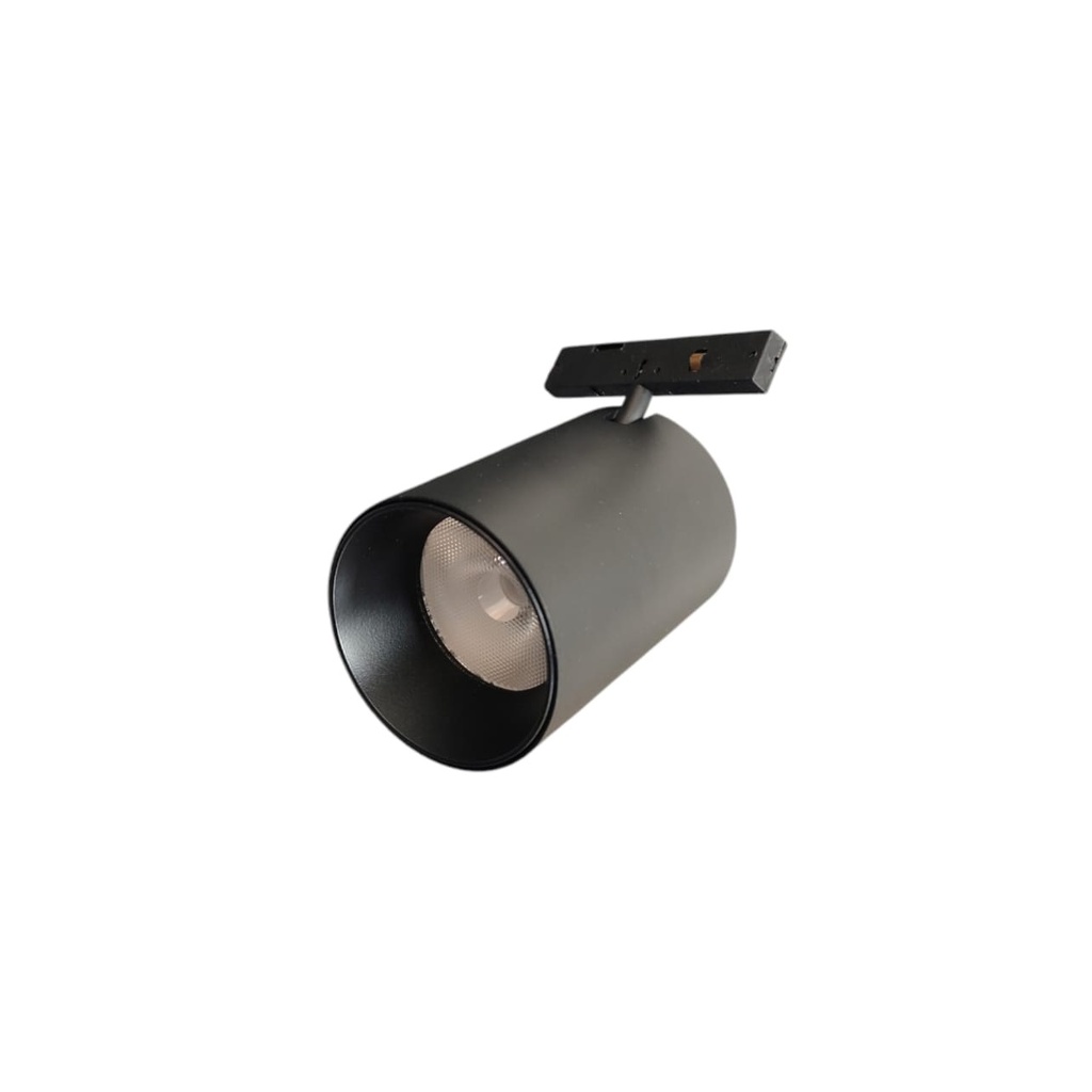 LAMPARA LED INTEGRADA TIPO BALA 8W 4000 K 24VDC 4.5X5.8CM NEGRO P/RIEL MAGNETICO ULTRADELGADO LUMIND