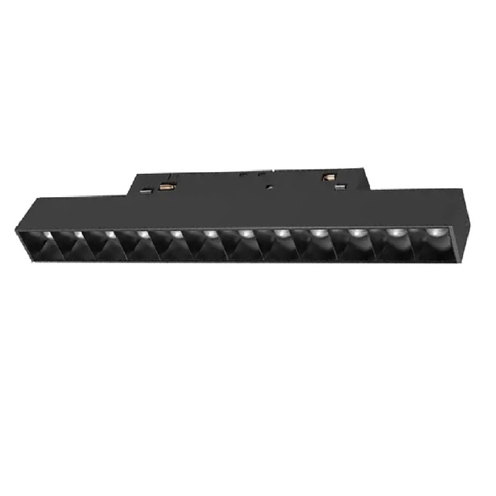 LAMPARA LED LINEAL MULTISPOT 12W 24V 4000K 2.3X1.5X8.5CM NEGRO P/RIEL MAGNETICO ULTRADELGADOUMIND
