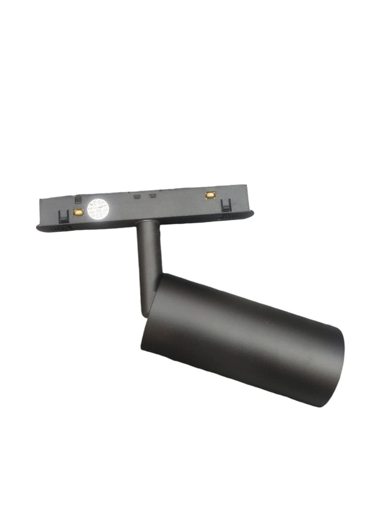 LAMPARA LED INTEGRADA TIPO BALA 12W 4000K 48V 1000LM NEGRO P/RIEL TRACK LIGHT MAGNETICO REF. LUM-1319 MARCA LUMIND