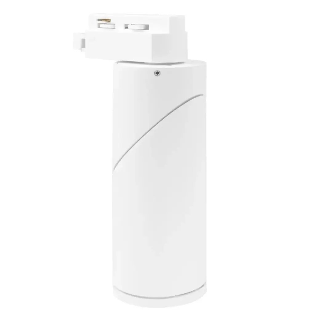 LAMPARA T/BALA DEFORMABLE P/DICROICO GU10 BLANCO P/RIEL TRACK LIGHT H 110V REF. LUM-209 MARCA LUMIND