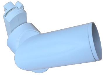 LAMPARA T/BALA DEFORMABLE P/DICROICO GU10 BLANCO P/RIEL TRACK LIGHT H 110V REF. LUM-209 MARCA LUMIND
