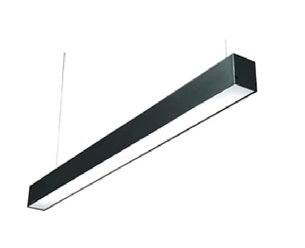 LAMPARA LINEAL LED COLGANTE 40W 6000 K 120 X 7.5CM NEGRO C/KIT SUSPENS. REF. LUM-239-1 MARCA LUMIND