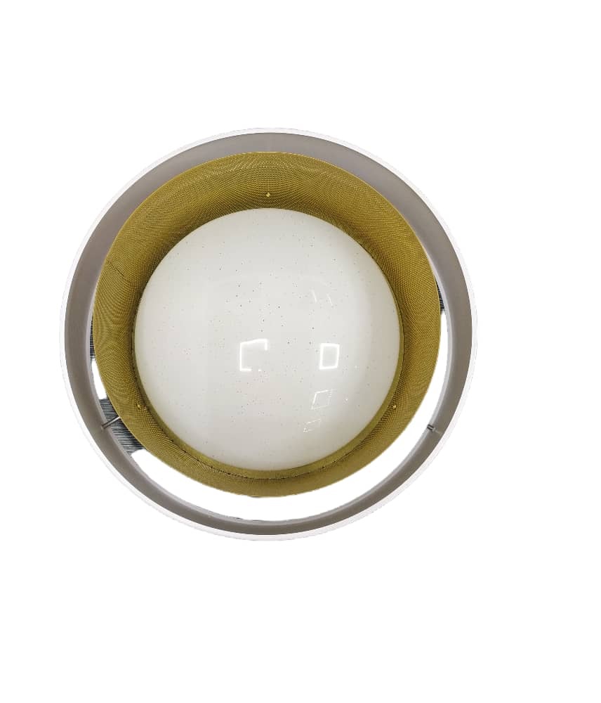 LAMPARA DE TECHO LED SUPERF. " SATURN " 46 CM 41W 4000 K REF. LUM-254 COLOR BLANCO ARO DORADO LUMIND