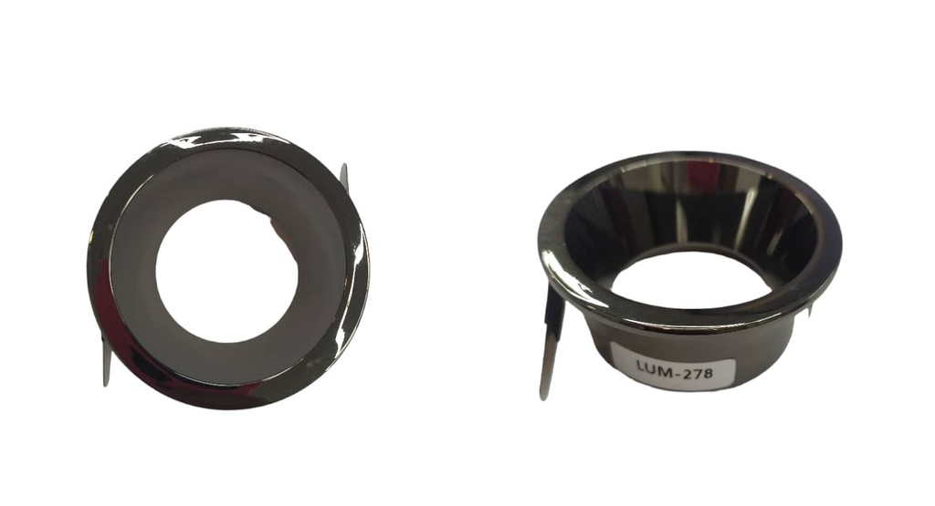 LAMPARA SPOT 7 CM X 3 CM PARA DICROICO GU10 COLOR METAL/NEGRO C/SOCATE REF.LUM-278 MARCA LUMIND