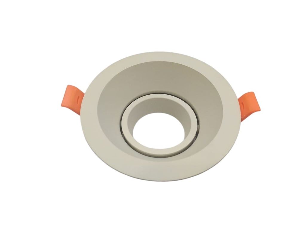 LAMPARA SPOT 4" 106 MM X 45 MM PARA DICROICO GU10 COLOR BLANCO C/ NEGRO REF.LUM-281 MARCA LUMIND