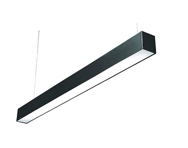 LAMPARA LINEAL LED COLGANTE 36 W 3.000 K 120 CM X 5 CM X 7.5 CM NEGRO C/KIT SUSPENS. MARCA LUMIND