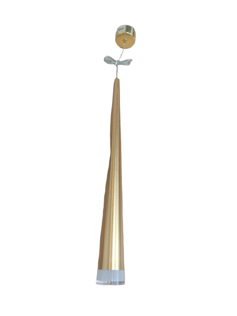 LAMPARA COLGANTE INTEGRADA CILINDRICA ULTRA DELGADA 5,5CM 3W COLOR DORADA REF. LUM-318 MARCA LUMIND