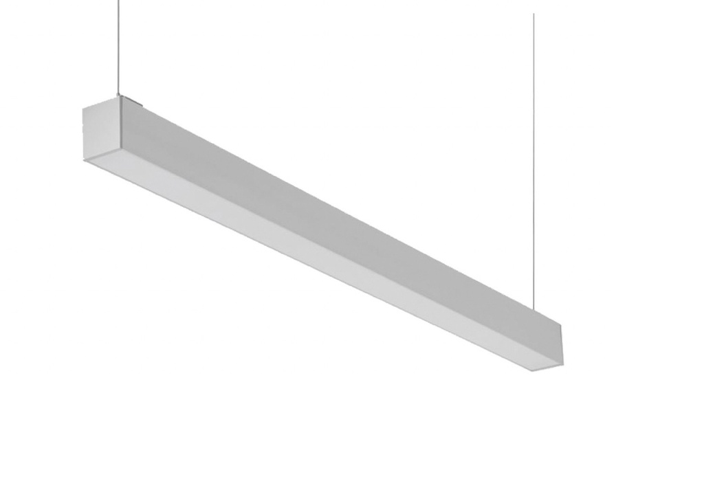LAMPARA LINEAL LED COLGANTE 40W 6000 K 120 X 7.5CM BLANCO C/KIT SUSPENS. REF. LUM-373 MARCA LUMIND