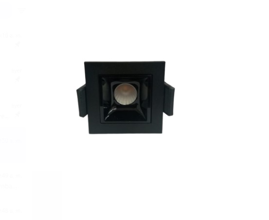 LAMPARA LED MINI SPOT CUADRADO 3 W 3000 K 45° 38 X 38MM COLOR NEGRO REF. LUM-424 MARCA LUMIND