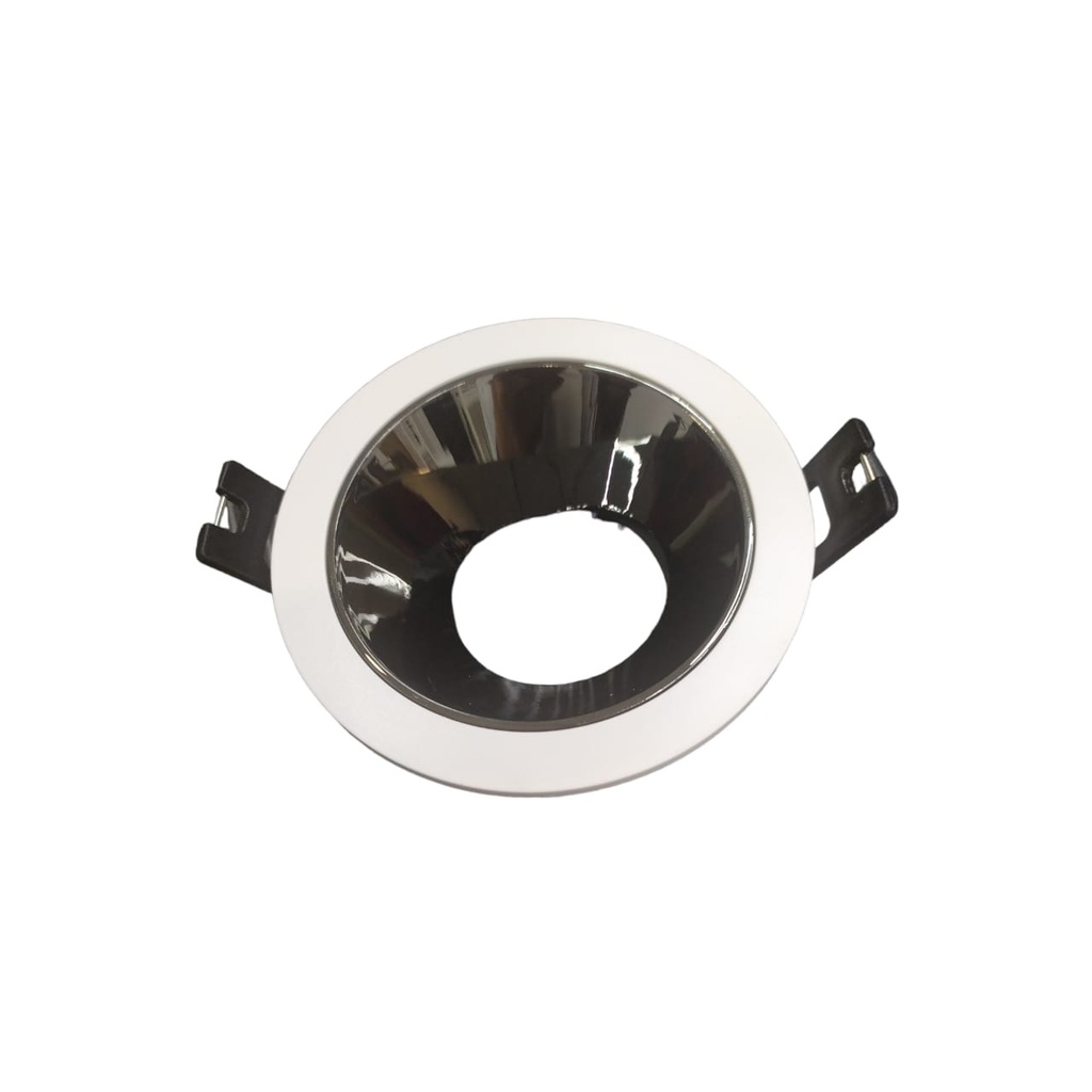 LAMPARA SPOT REDONDO 3.5" PARA DICROICO GU10 COLOR BLANCO CON NEGRO REF.LUM-436 MARCA LUMIND