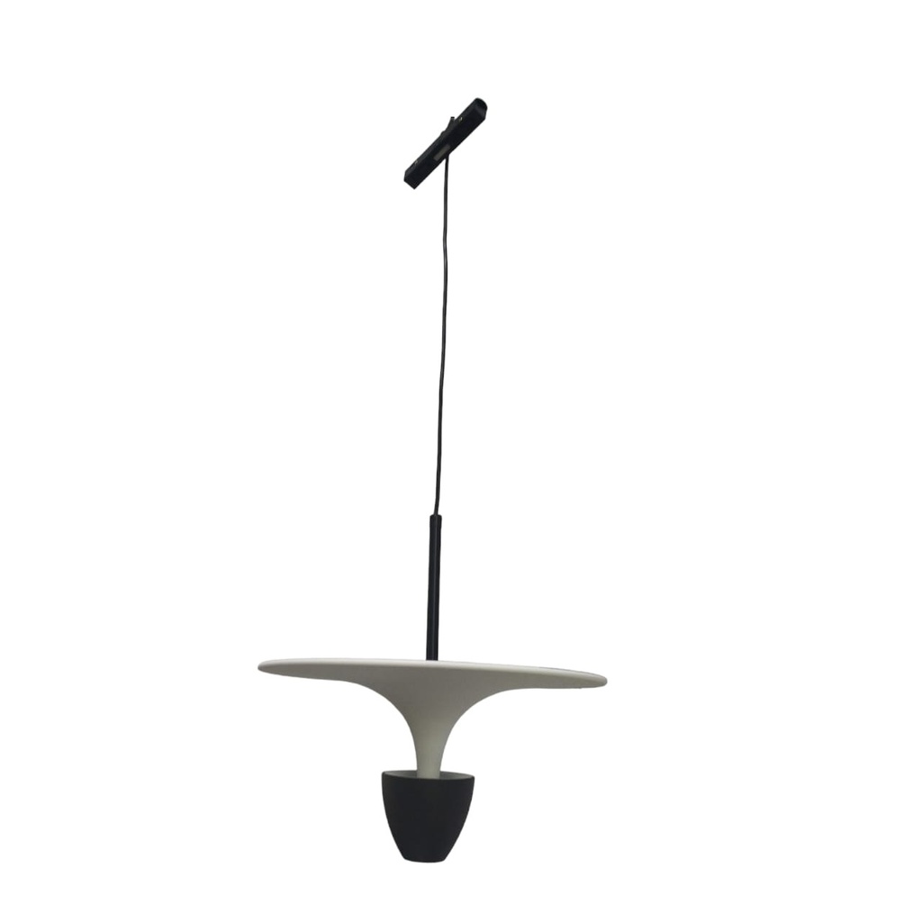 LAMPARA LED INTEGRADA COLGANTE 7W 48V 3000K NEGRO P/RIEL TRACK MAGNETICO REF. LUM-467 LUMIND