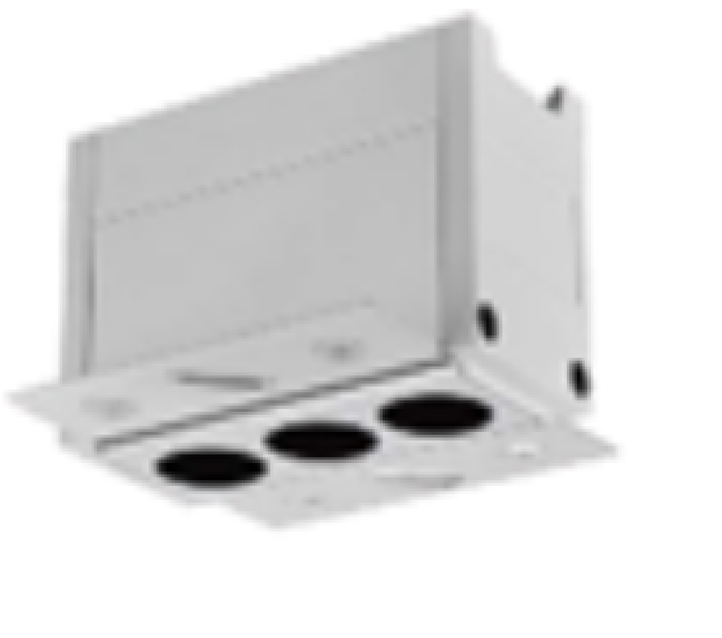 LAMPARA LED LINEAL MULTISPOT 3 X 6W 100-240V 3000K P/EMPOTRAR C/ALAS BLANCO LUM-483 MARCA LUMIND