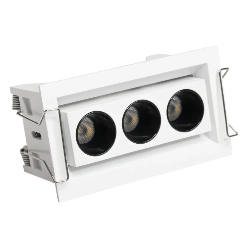 LAMPARA SPOT LINEAL TRIPLE MULTISPOT 6W 100-240V 3000K 9X5CM AJUST. EMPOTRABLE BLANCO LUM-485 LUMIND