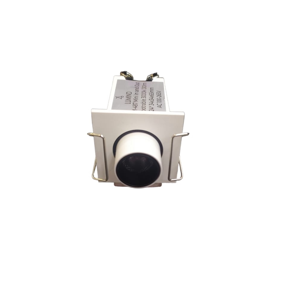 LAMPARA LED MINI SPOT CUADRADO 3 W 3000 K 24° 34 X 34 MM COLOR BLANCO REF. LUM-487 MARCA LUMIND