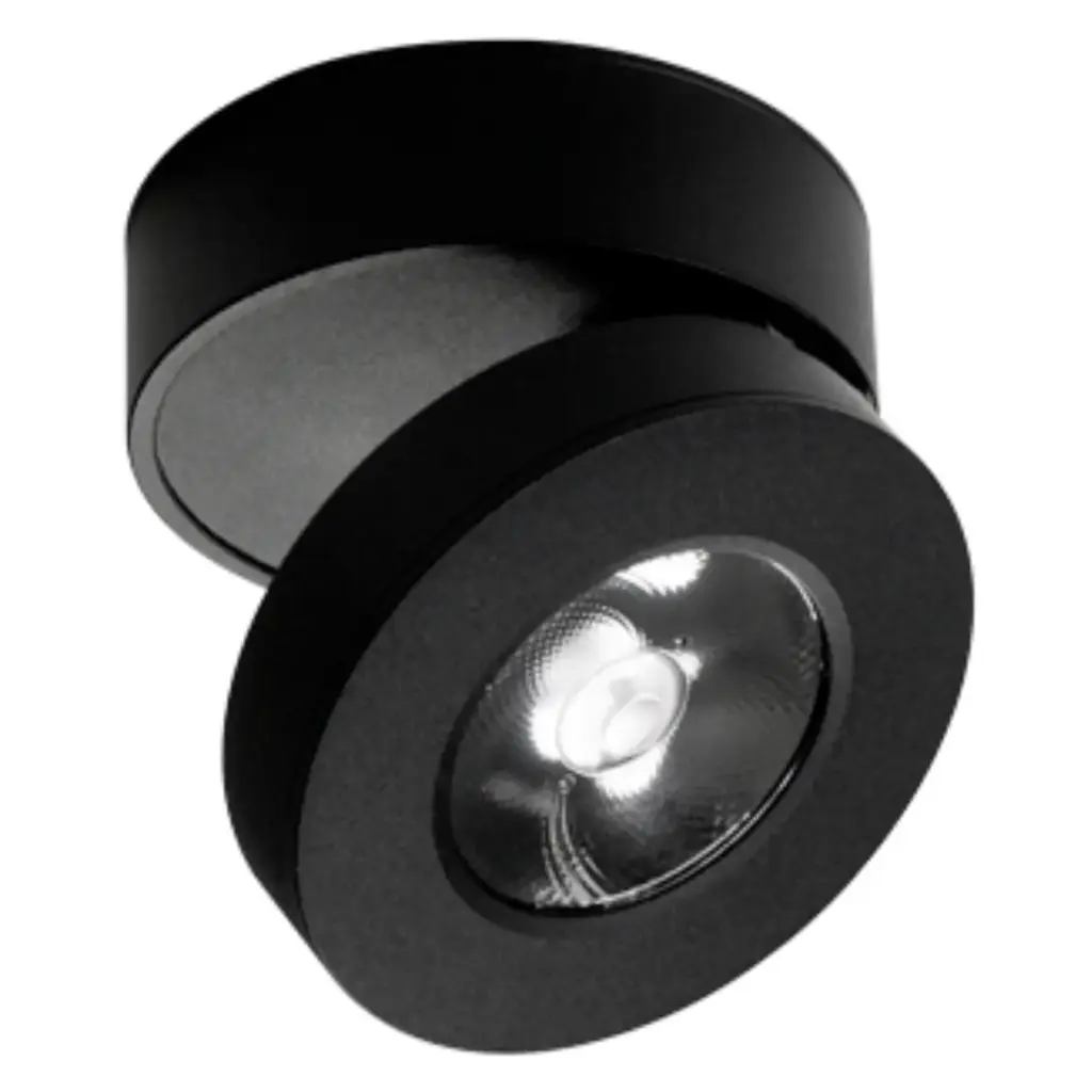 APLIQUE DE TECHO LED INTEGRADO COB DIRIGIBLE 7W 3000 K 100- 265V NEGRO REF. LUM-513 MARCA LUMIND