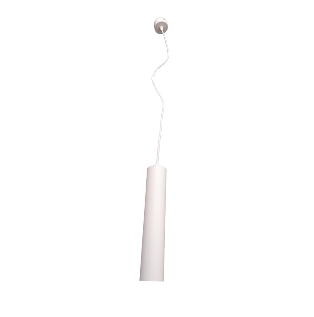 LAMPARA COLGANTE CILINDRICA PARA GU10 30 CM COLOR BLANCO REF. LUM-514 MARCA LUMIND