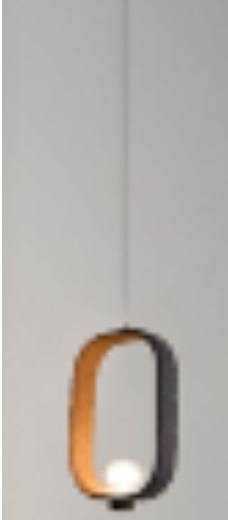 LAMPARA COLGANTE DECORATIVA PARA G9 3W 26 X 35 CM MOD. RINBALL NEGRO-MARRON REF.LUM-577 MARCA LUMIND