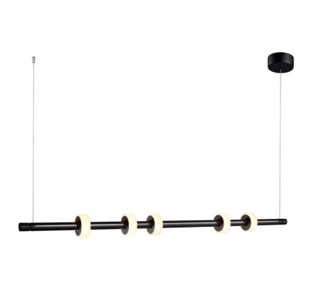 LAMPARA COLGANTE DECORATIVA 3,6W X 5 3000K MOD. BANDAMA NEGRO-BRANCO REF.LUM-583 MARCA LUMIND