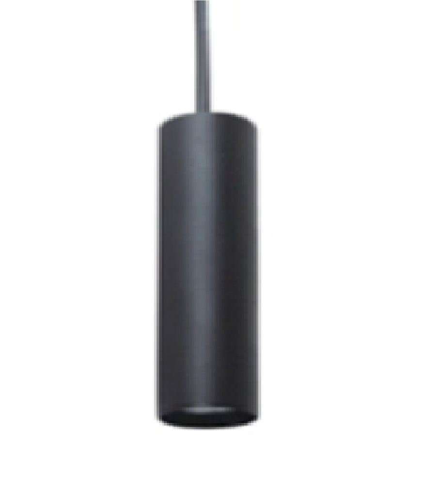 LAMPARA COLGANTE CILINDRO 12W 48V 3000K P/RIEL MAGNETICO SLIM NEGRO REF.LUM-634 MARCA LUMIND