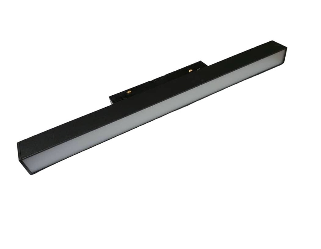 LAMPARA LINEAL DIFUSA 10W 48V 4000K 30X2.2X2.5CM NEGRO P/RIEL MAGNETICO LUM-660-2 LUMIND