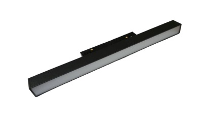 LAMPARA LINEAL DIFUSA 20 W 48V 3000K 600 X 22 X 25 MM DIMERIZABLE P/RIEL MAGNETICO NEGRO REF. LUM-664 LUMIND