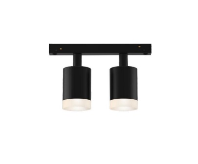 LAMPARA APLIQUE DECORATIVO 6W X 2 3000K P/RIEL MAGNETICO 48VDC SANAN COLOR NEGRO REF.LUM-675 LUMIND