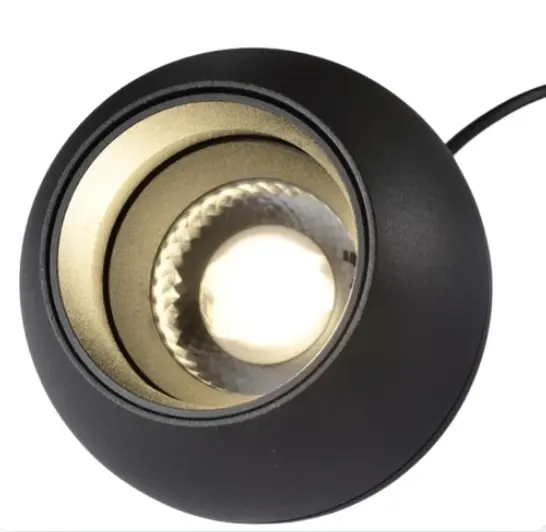 LAMPARA DECORATIVA COLGANTE 9W 3000K 48 VDC NEGRO P/ RIEL MAGNETICO FOCO AJUSTABLE MARCA LUMIND