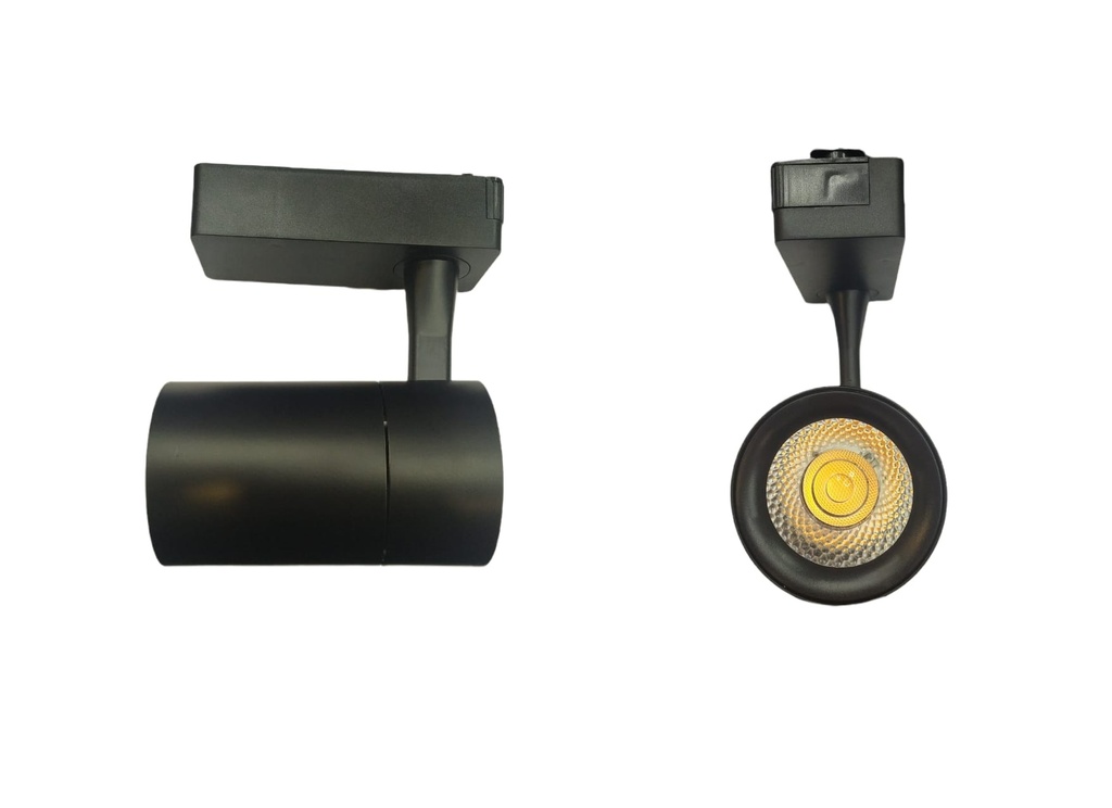 LAMPARA LED INTEGRADA TIPO BALA 20 W 3000 K 2000 LM 85 - 265V NEGRO P/RIEL TRACK LIGHT H LUMIND