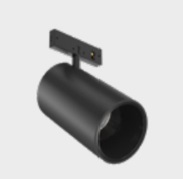 LAMPARA LED INTEGRADA TIPO BALA 9W 3000 K 24VDC 5.5X5.8CM NEGRO P/RIEL MAGNETICO ULTRADELGADO LUMIND