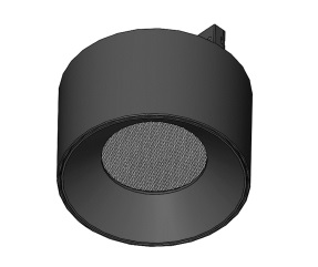 LAMPARA T/CILINDRO 5W 3000K 24VDC 6X3.8CM NEGRO P/ RIEL MAGNETICO ULTRADELGADO MARCA LUMIND