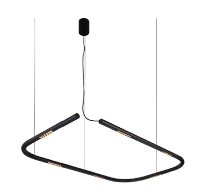 LAMPARA COLGANTE DECORATIVA 36W 3000K 90-240V 120X70CM STADE MULTISPOT NEGRO REF.LUM-709 LUMIND
