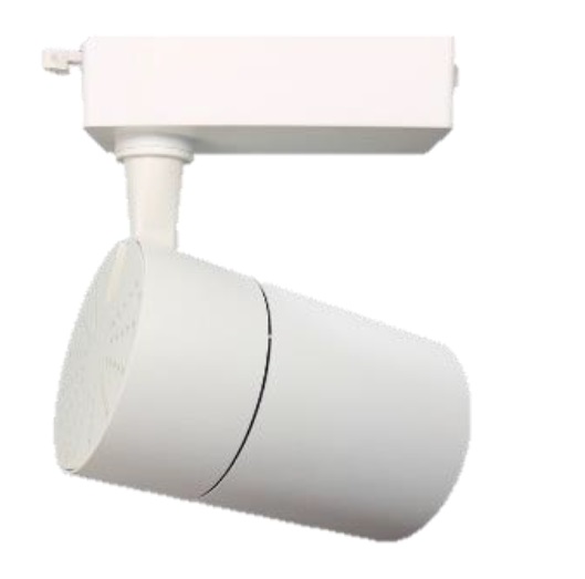 LAMPARA LED INTEGRADA TIPO BALA 30 W 3000 K 2700LM 85-265V BLANCO P/RIEL TRACK LIGHT H MARCA LUMIND