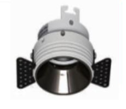 LAMPARA SPOT TRIMLESS REDONDO 8 CM X 4.3 CM P/DRYWALL BLANCO NEGRO BRILLAN REF. LUM-773 MARCA LUMIND