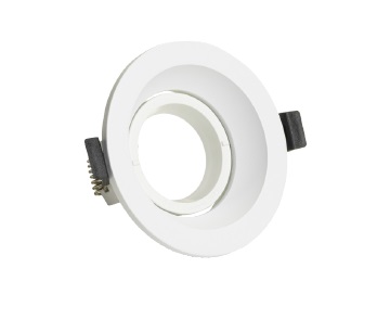 LAMPARA SPOT MARCO REDONDO EMPOTRABLE 4" P/DICROICO GU10 BLANCO REF.LUM-774 MARCA LUMIND