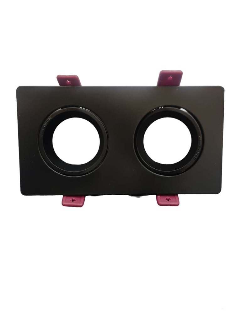 LAMPARA SPOT DOBLE CUADRADO P/DICROICO GU10 HONEY COMB NEGRO REF.LUM-779N MARCA LUMIND