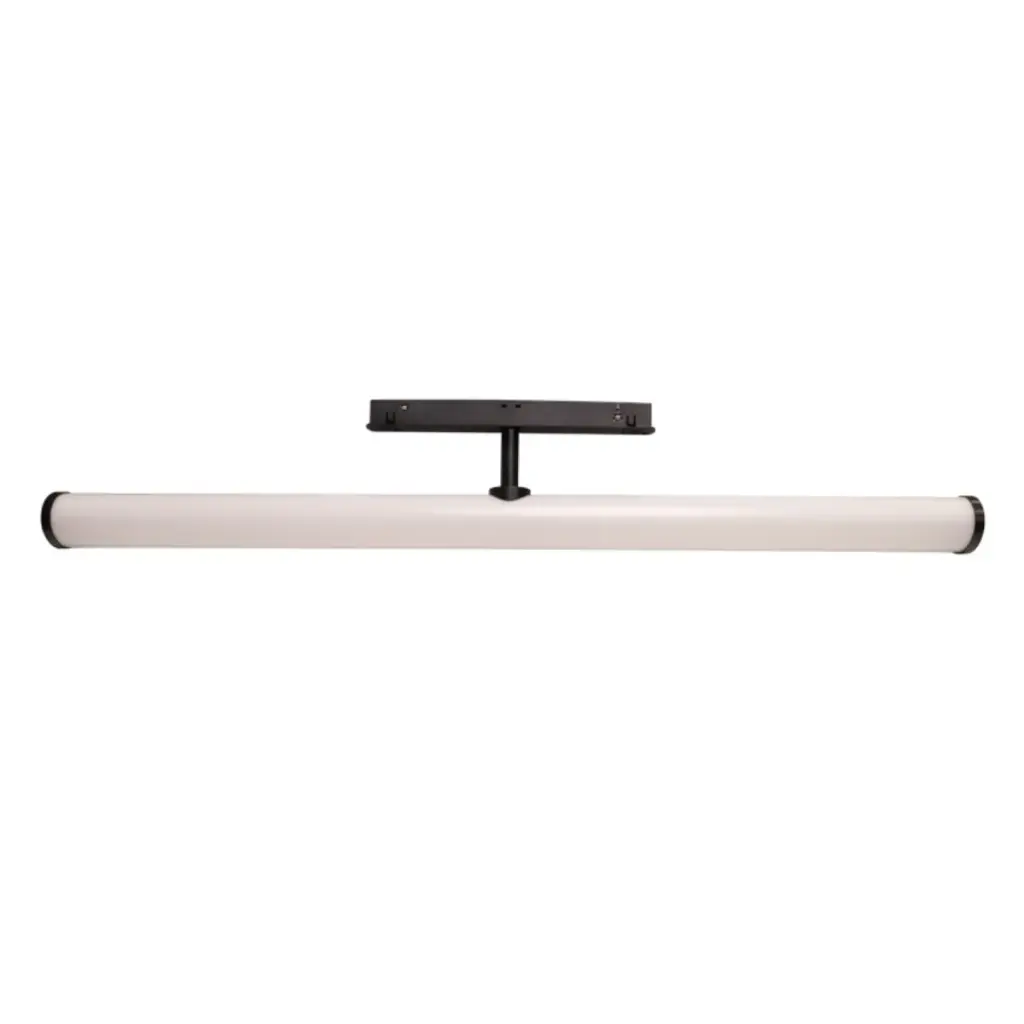 LAMPARA BARRA CILINDRICA 18W 3000K P/RIEL MAGNETICO 48V 36X600X193X100MM BCO NEGRO LUM-807 LUMIND