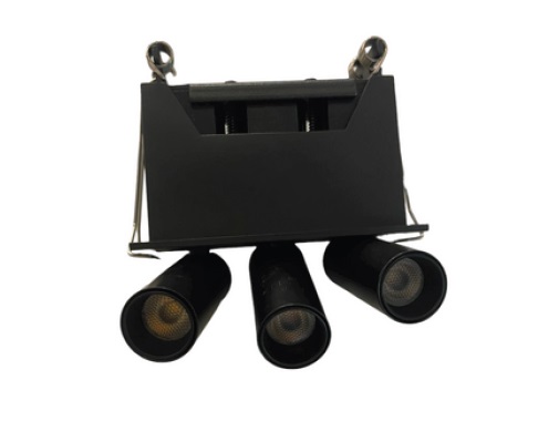 LAMPARA SPOT TRIPLE LINEAL MINI IN&OUT EMP. 3W 100-240V 3000K NEGRO MATE LUM-878 MARCA LUMIND