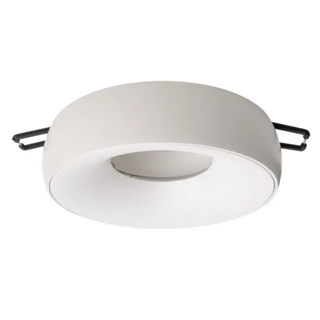 LAMPARA SPOT EMPOTRABLE REDONDO 4" P/ GU10 SEMI SUP. MOD. DONA COLOR BLANCO REF.LUM-881 MARCA LUMIND