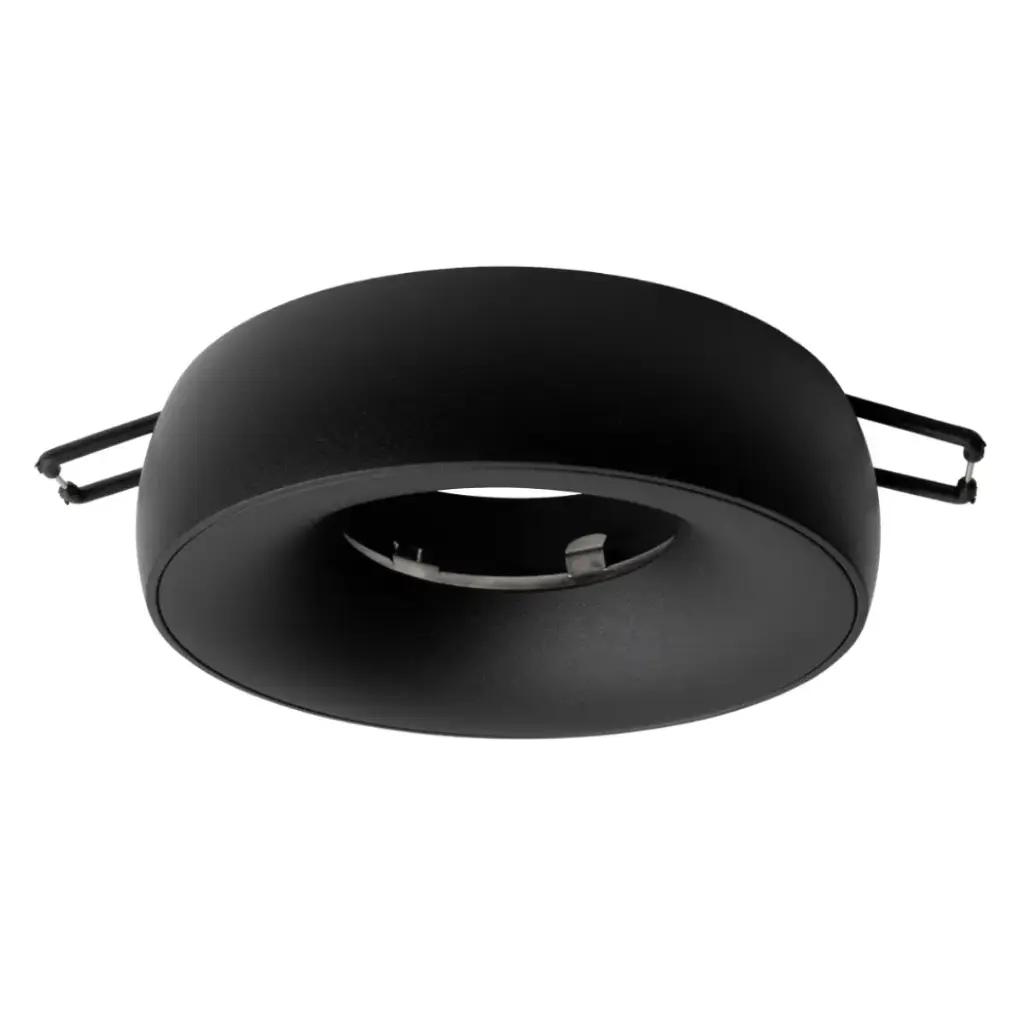 LAMPARA SPOT EMPOTRABLE REDONDO 4" P/GU10 SEMI SUP. MOD. DONA COLOR NEGRO REF.LUM-882 MARCA LUMIND