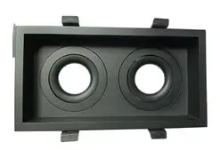 LAMPARA SPOT DOBLE CUADRADO P/DICROICO GU10 HONEY COMB NEGRO REF.LUM-919 MARCA LUMIND