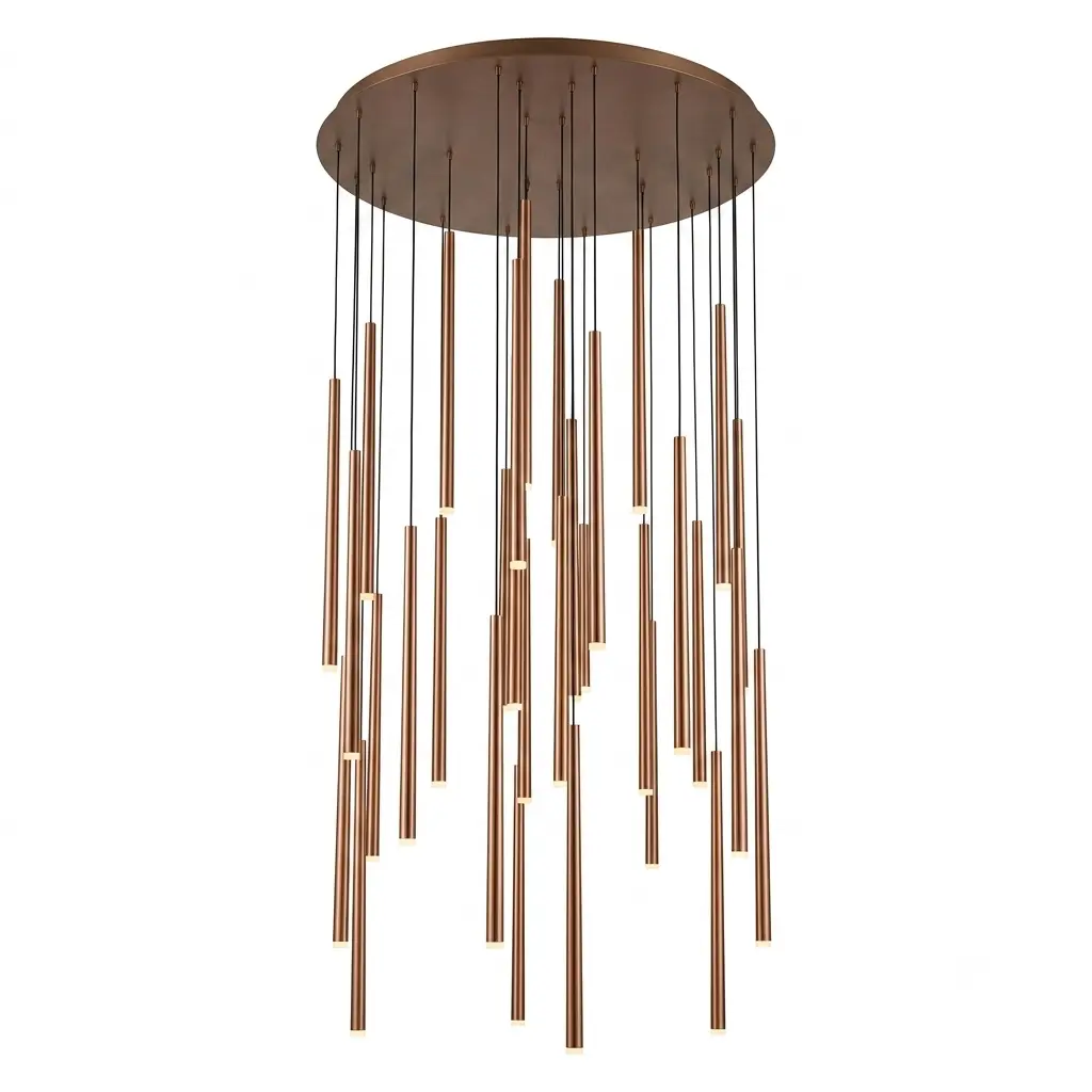 LAMPARA COLGANTE PENDULO 12W 3000K IP20 90-260V COLOR CAFE REF. LUM-980 MARCA LUMIND