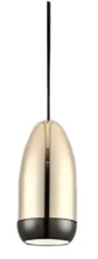 LAMPARA CLGANTE GOLD PEARL 60 X 125 MM 110V CCT 3000K 8W C/DORADO REF: LUM-985  MARCA LUMIND